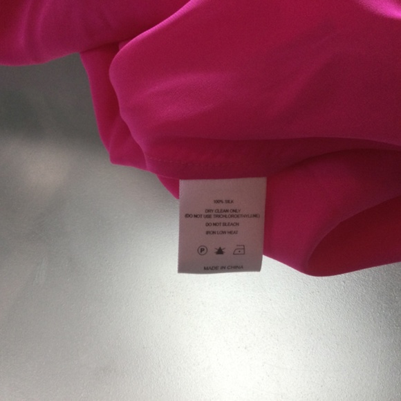 DANNIJO ACID PINK SILK MIDI DRESS - Picture 7 of 9